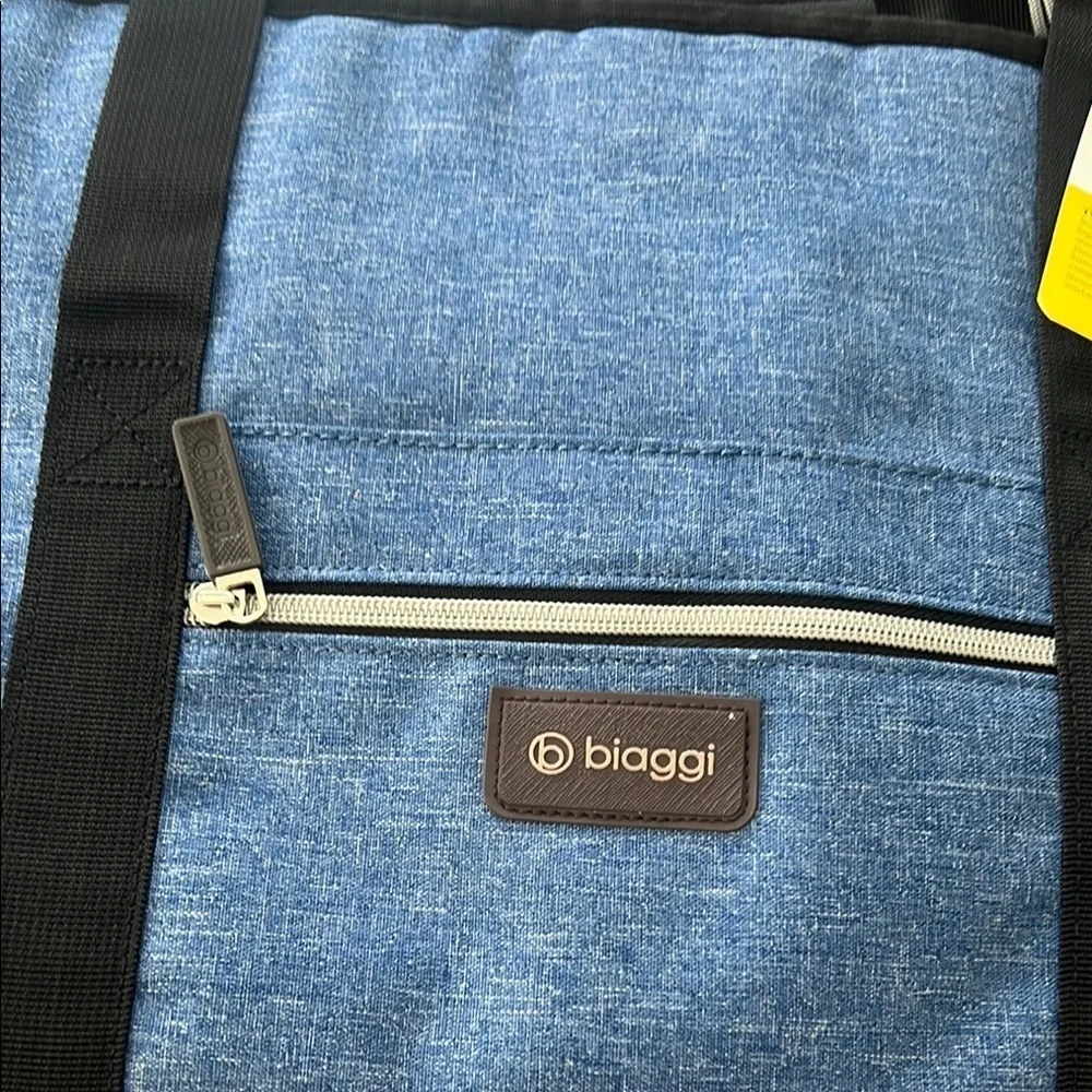 New Blue Garment Bag + Satchel by Biaggi. Garment bag + satchel.